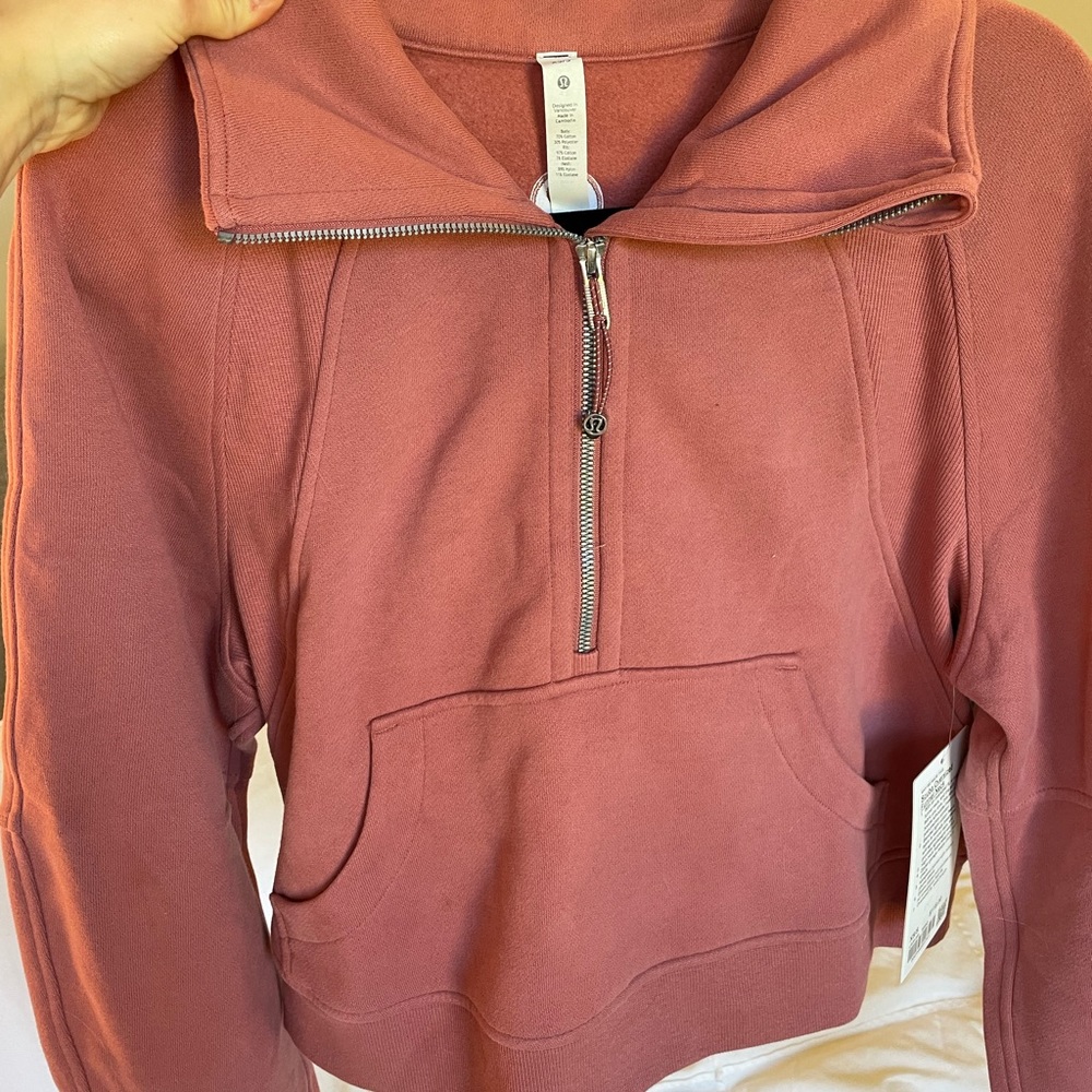 NWT🌹 Lululemon Oversized Scuba Funnel Neck in Brier Rose Size XS/SM 😍